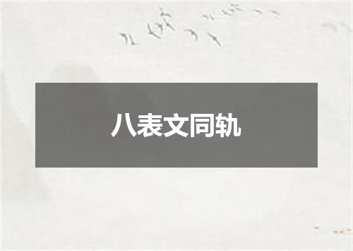 八表文同轨