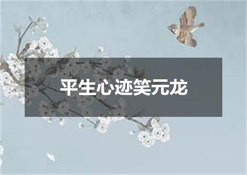 平生心迹笑元龙