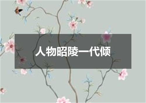人物昭陵一代倾