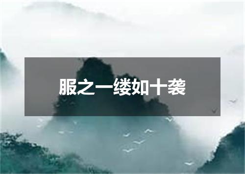 服之一缕如十袭