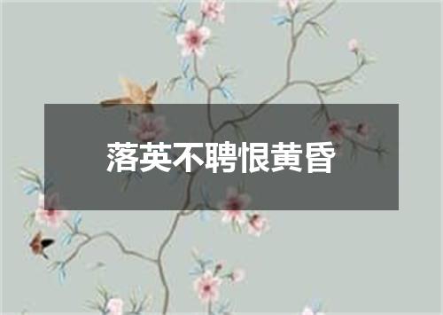 落英不聘恨黄昏
