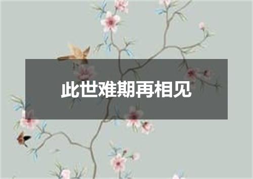 此世难期再相见