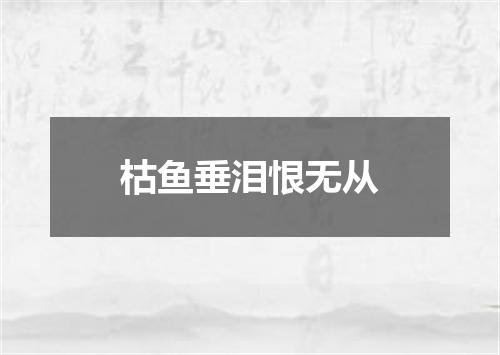 枯鱼垂泪恨无从