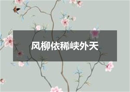 风柳依稀峡外天