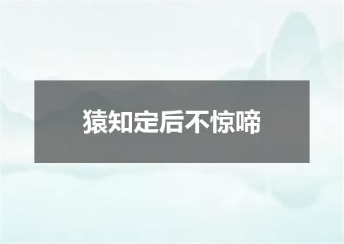 猿知定后不惊啼