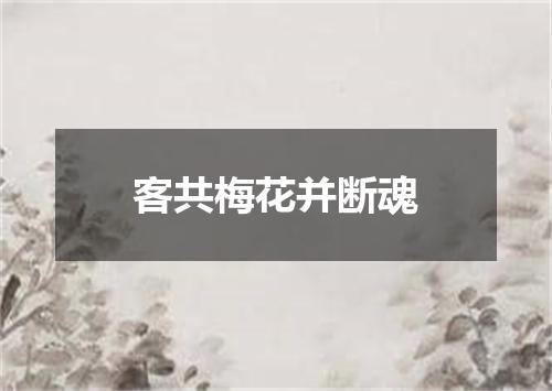 客共梅花并断魂