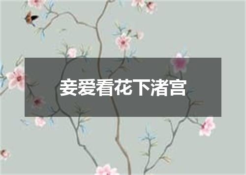 妾爱看花下渚宫