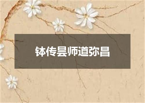 钵传昙师道弥昌