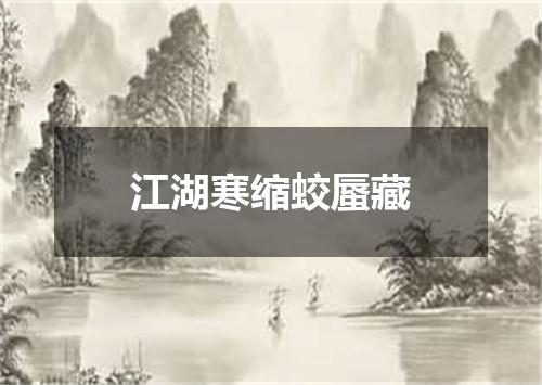 江湖寒缩蛟蜃藏