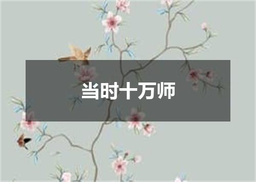 当时十万师