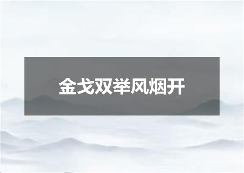金戈双举风烟开