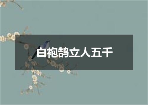 白袍鹄立人五千