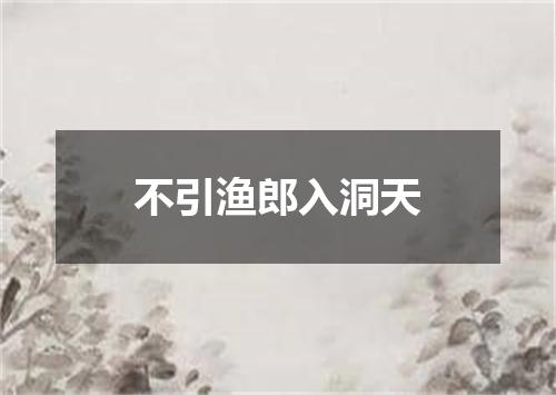 不引渔郎入洞天
