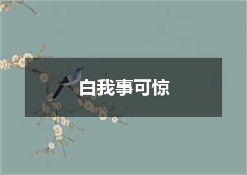 白我事可惊