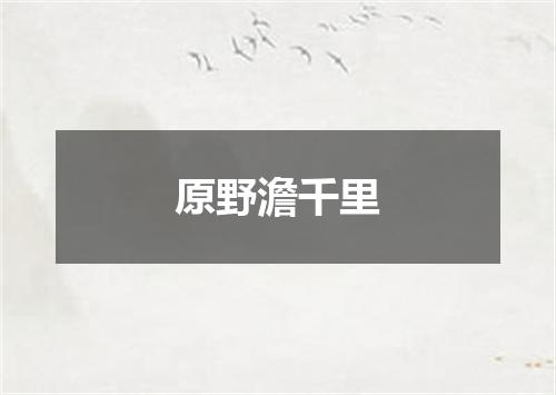 原野澹千里