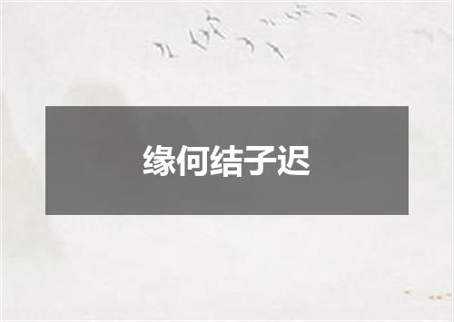 缘何结子迟