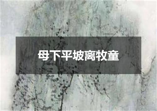 母下平坡离牧童