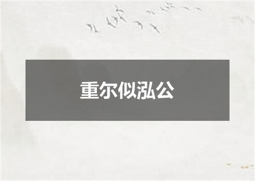 重尔似泓公