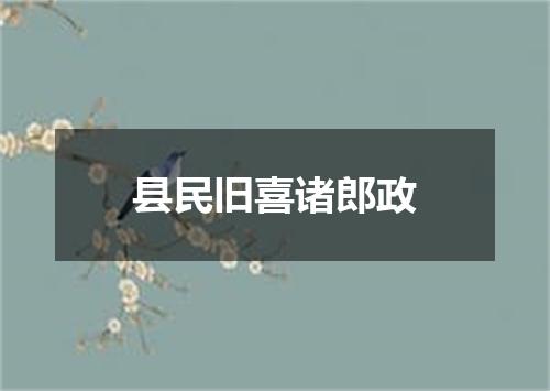 县民旧喜诸郎政