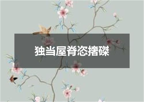 独当屋脊恣撦磔