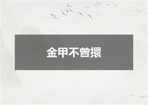 金甲不曾擐