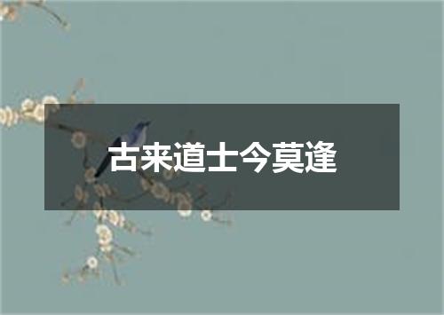 古来道士今莫逢