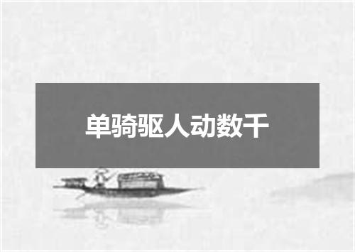 单骑驱人动数千