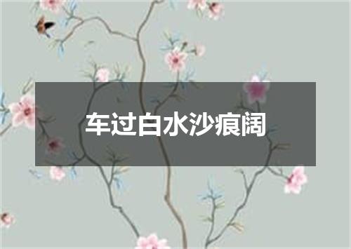 车过白水沙痕阔