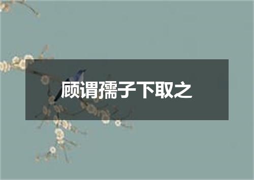 顾谓孺子下取之