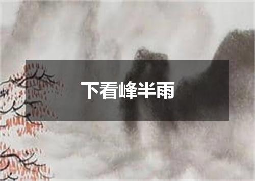 下看峰半雨