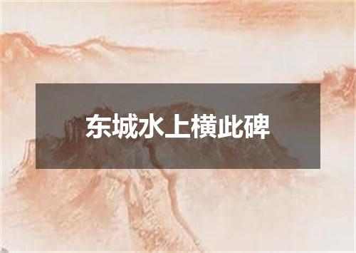 东城水上横此碑