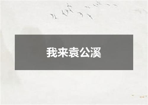 我来袁公溪