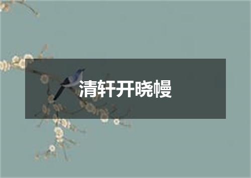 清轩开晓幔