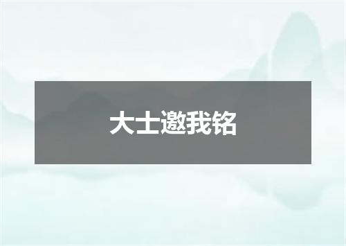 大士邀我铭