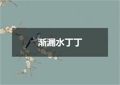 渐漏水丁丁