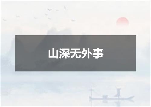 山深无外事