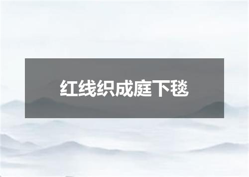 红线织成庭下毯