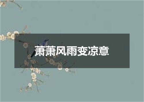 萧萧风雨变凉意