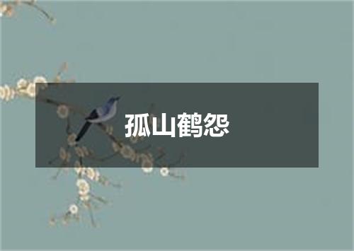 孤山鹤怨