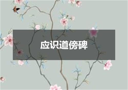 应识道傍碑
