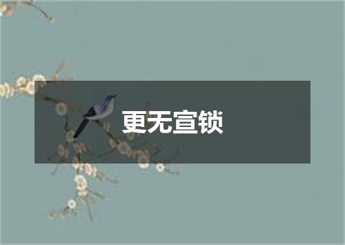 更无宣锁