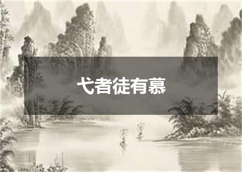 弋者徒有慕