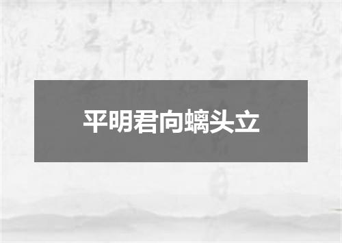 平明君向螭头立