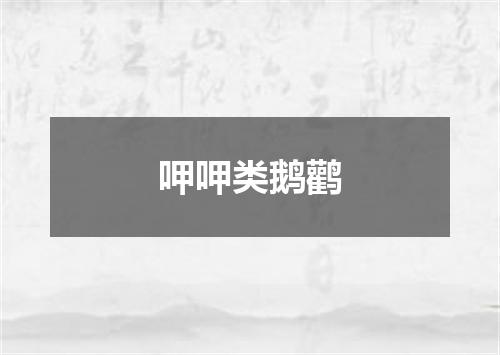 呷呷类鹅鹳