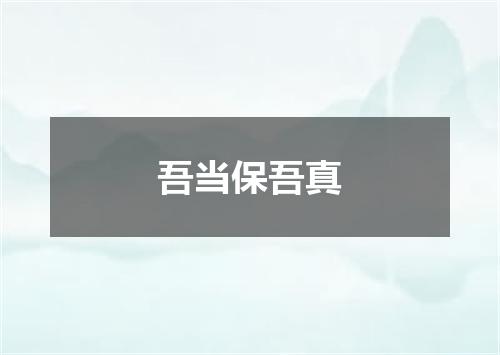 吾当保吾真