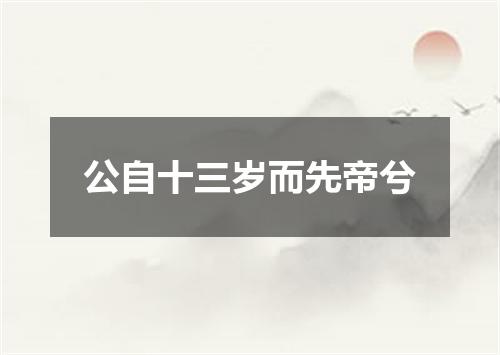 公自十三岁而先帝兮