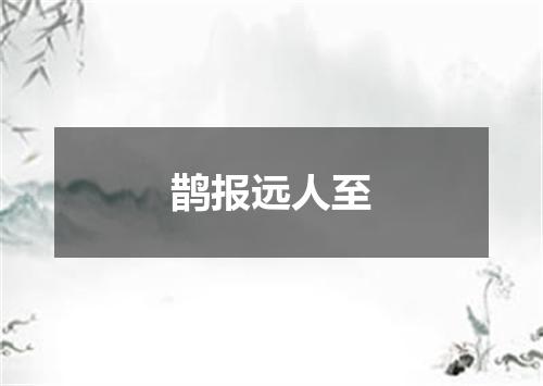 鹊报远人至