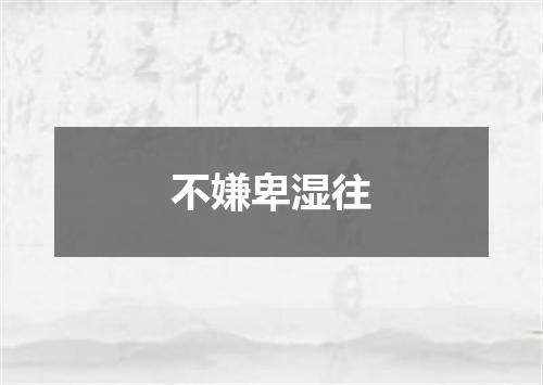 不嫌卑湿往