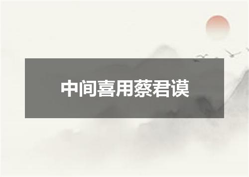 中间喜用蔡君谟
