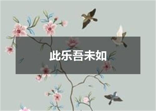 此乐吾未如